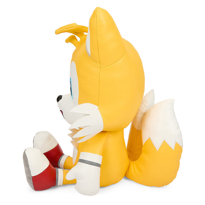 Sonic the Hedgehog 16-inch plush Tails toy made of premium pleather, featuring detailed character design from Sonic the Hedgehog.