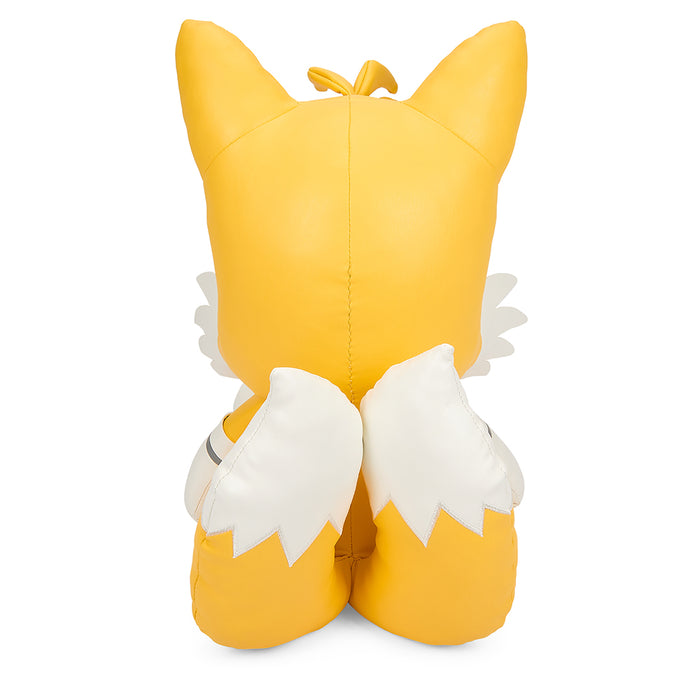 16-inch Sonic the Hedgehog Tails plush toy made of premium pleather, featuring detailed design and soft plush material.
