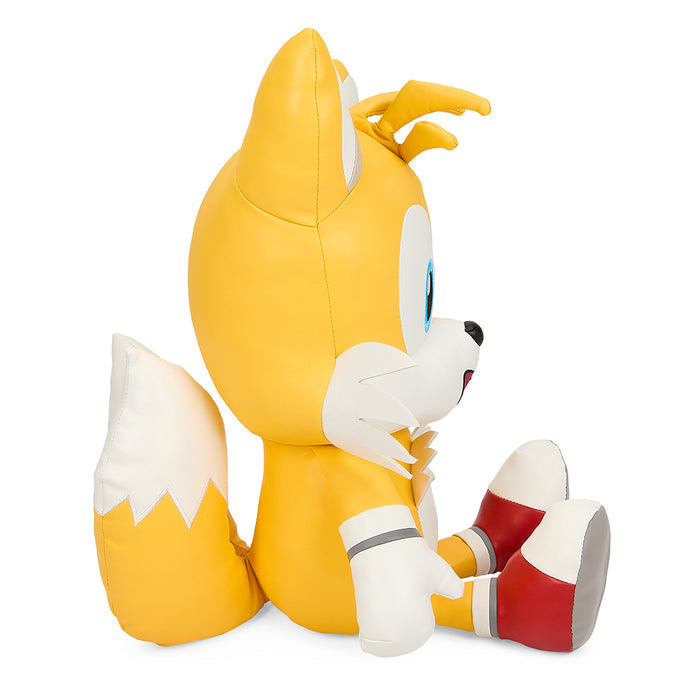 Sonic the Hedgehog 16-inch premium pleather Tails plush toy, featuring detailed design and soft plush material.