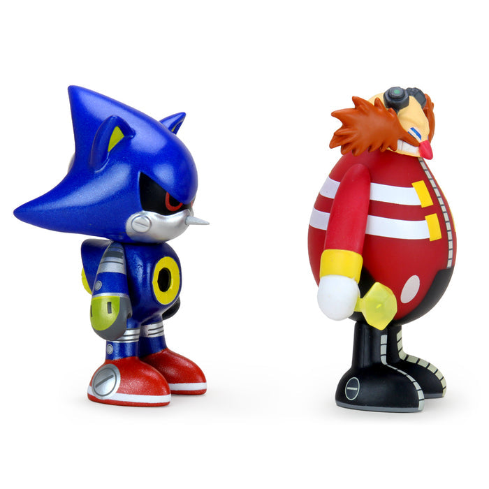 Sonic the Hedgehog 3" vinyl figure set featuring Dr. Robotnik and Metal Sonic in a collectible 2-pack.