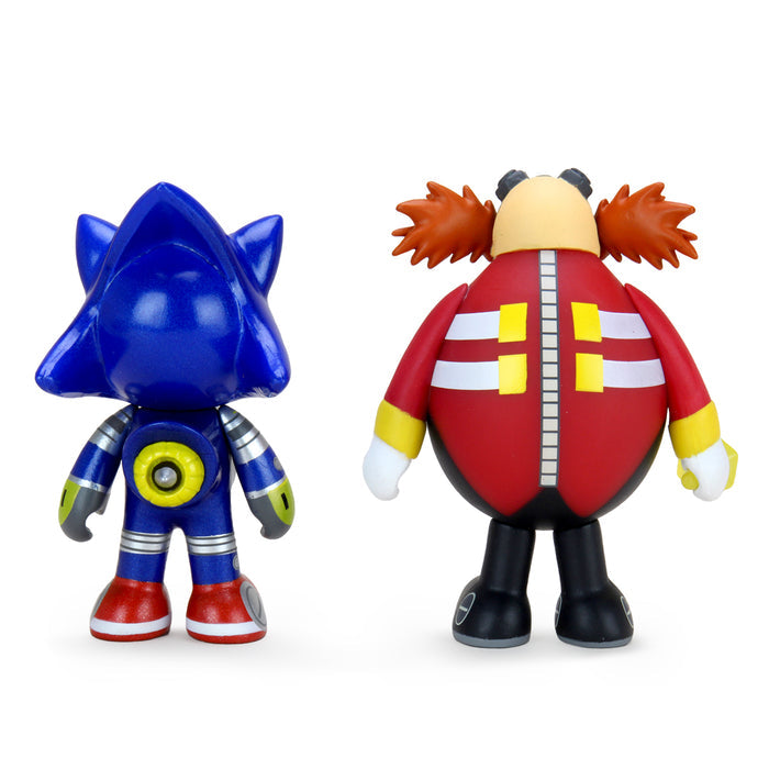 Sonic the Hedgehog 3-inch vinyl figure 2-pack featuring Dr. Robotnik and Metal Sonic mini figures from the Sonic the Hedgehog brand.