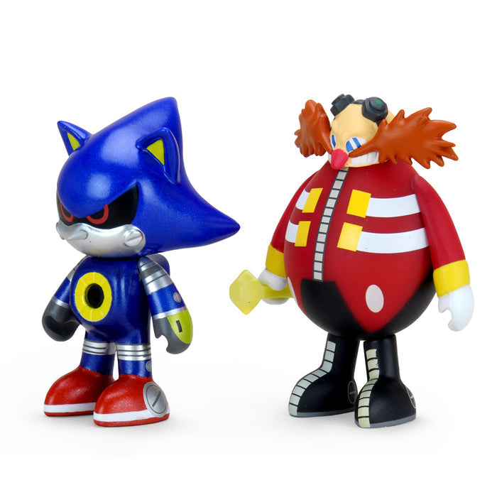 Sonic the Hedgehog 3-inch vinyl figure 2-pack featuring Dr. Robotnik and Metal Sonic mini figures, collectible gaming characters.