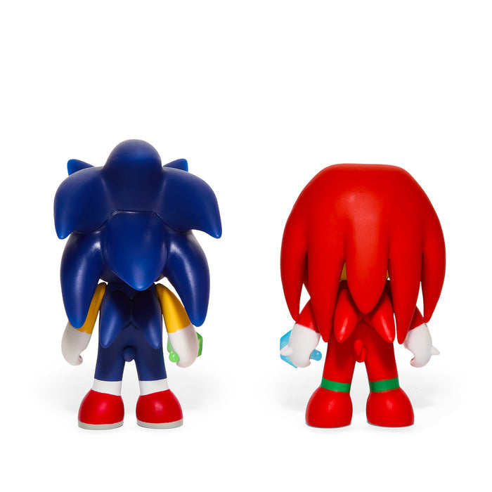 Sonic the Hedgehog 3" vinyl figures featuring Sonic and Knuckles in a collectible 2-pack, showcasing detailed mini figures.