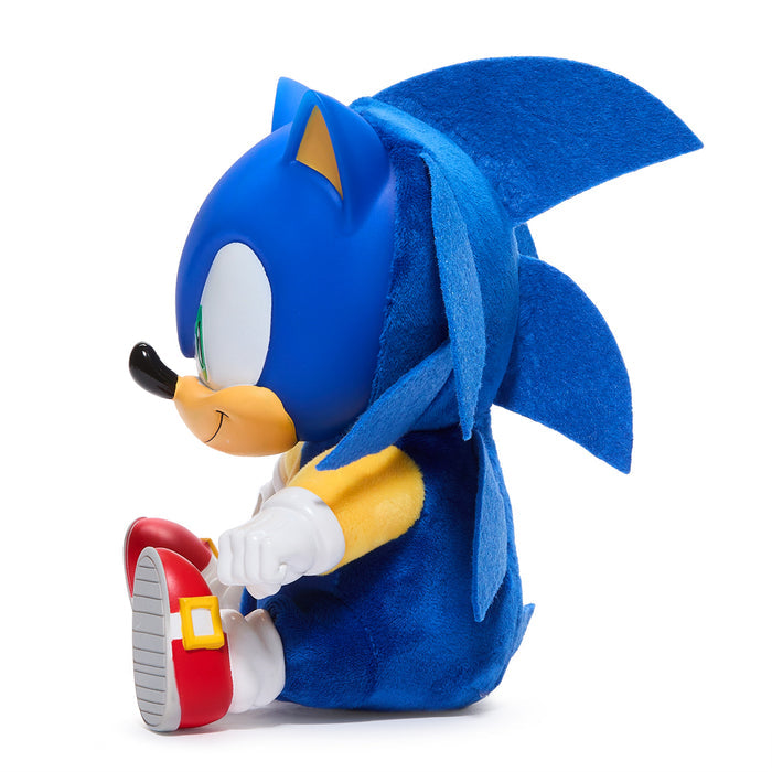 Sonic the Hedgehog 8-inch Roto Phunny plush by Kidrobot, soft and huggable plush toy featuring Sonic's iconic blue hedgehog design.
