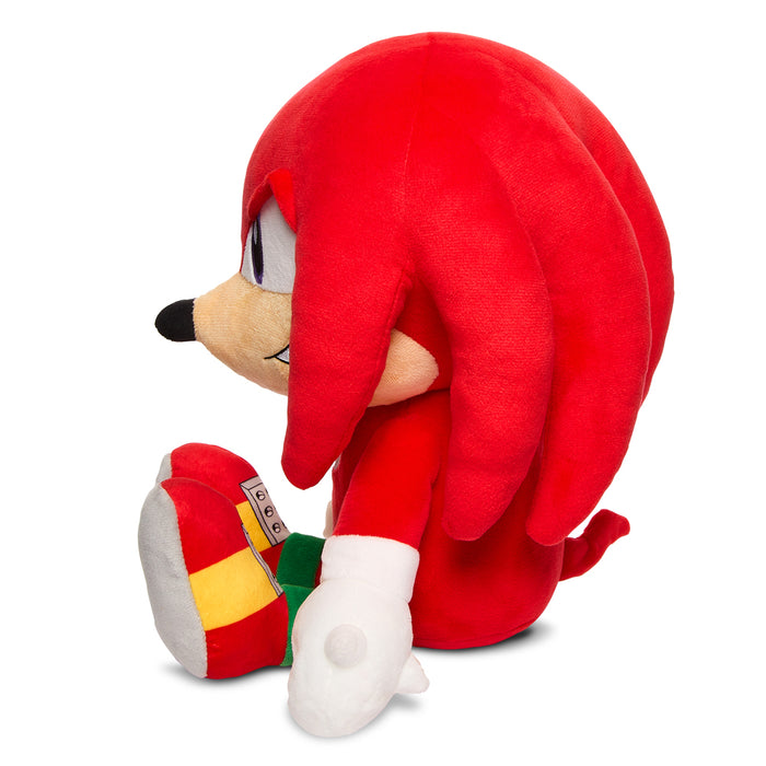 Sonic the Hedgehog Knuckles plush toy, 16-inch HugMe Shake Action soft stuffed animal featuring detailed character design.