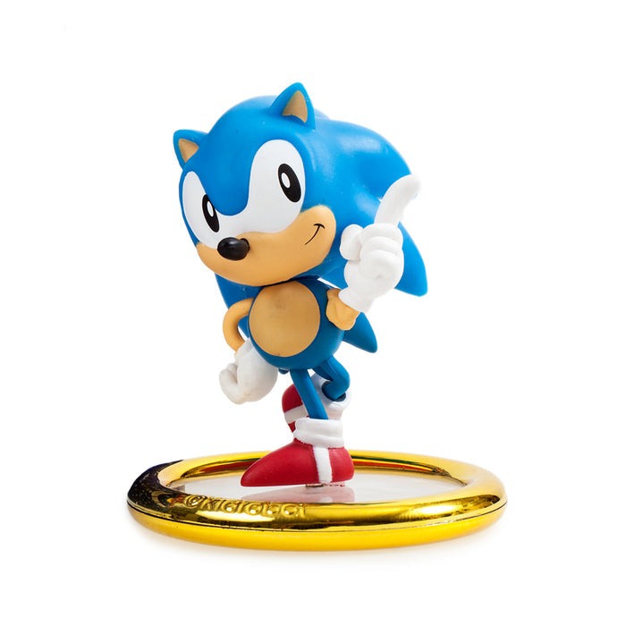 Sonic the Hedgehog and Tails vinyl art figures 3-inch 2-pack, featuring detailed designs of Sonic and Tails from the Sonic franchise.