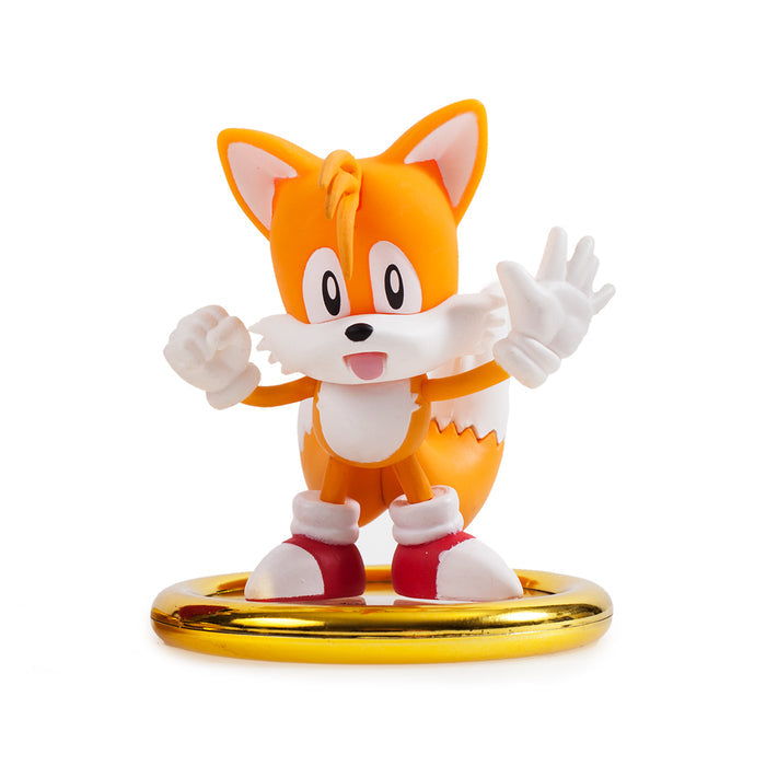 Sonic the Hedgehog and Tails vinyl art figures 3-inch 2-pack, featuring colorful collectible figures from the Sonic the Hedgehog series.
