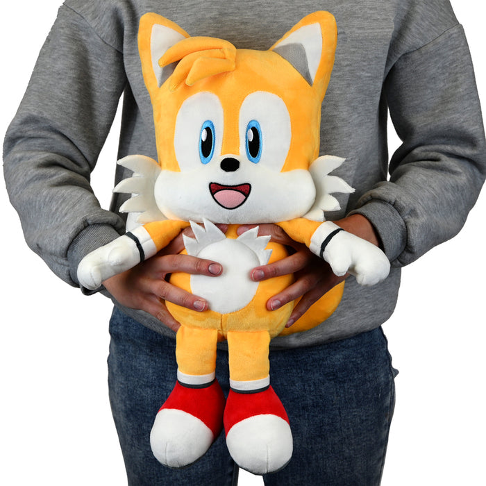 Sonic the Hedgehog Tails HugMe Shake Action plush toy, soft and cuddly character from Sonic the Hedgehog series.