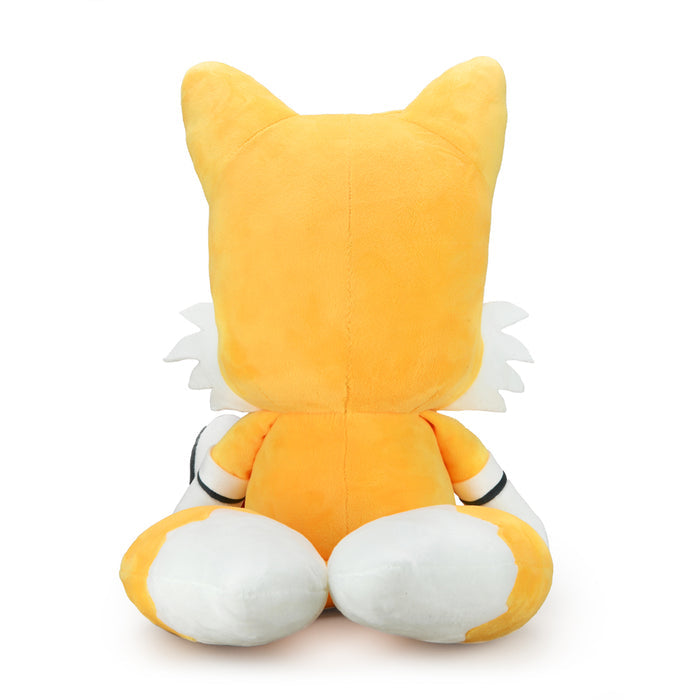 Sonic the Hedgehog Tails HugMe Shake Action plush toy featuring Tails with soft fabric and playful design.