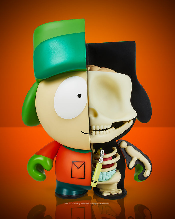 South Park Anatomy Kyle 8-inch vinyl art figure by Kidrobot, featuring detailed design and vibrant colors.