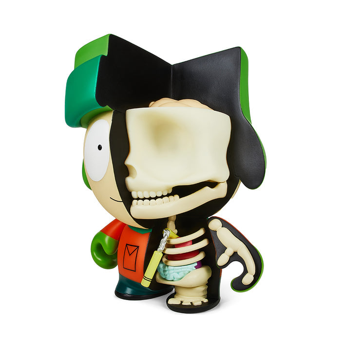 South Park Anatomy Kyle 8-inch vinyl art figure by Kidrobot, featuring detailed anatomy design and vibrant colors.