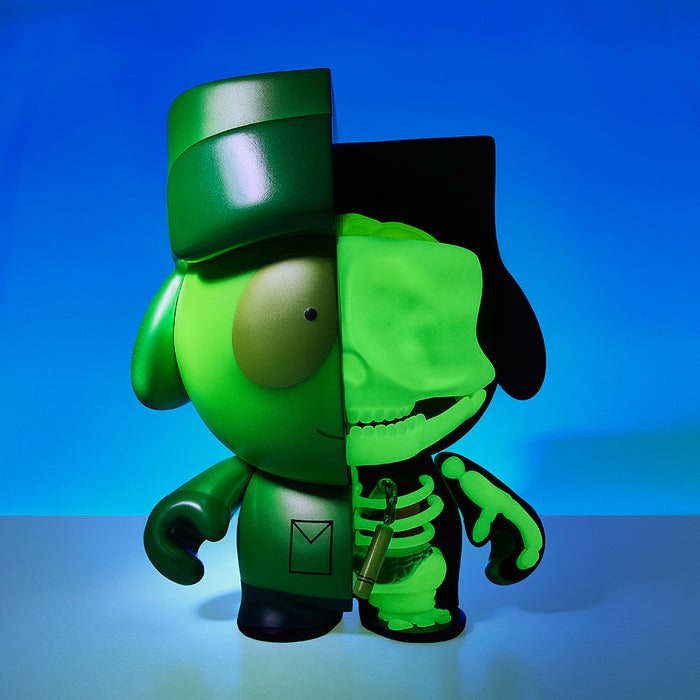 South Park Anatomy Kyle 8-inch vinyl art figure with pearlescent glow-in-the-dark finish, limited edition Kidrobot collectible.