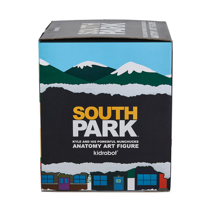 South Park Kyle Anatomy 8-inch vinyl art figure, limited edition pearlescent glow-in-the-dark design by Kidrobot, exclusive collectible.
