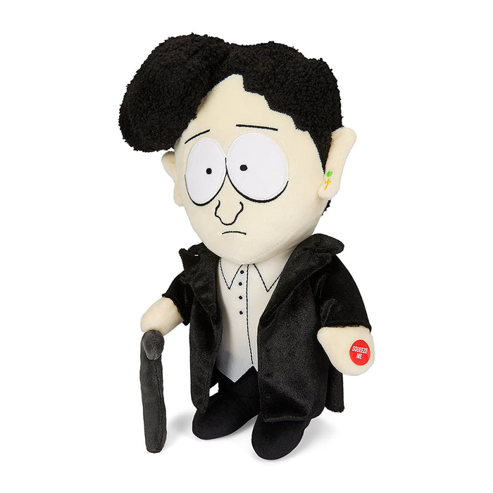 South Park Goth Kid Michael 13-inch plush toy with sound, featuring detailed fabric and expressive facial features.