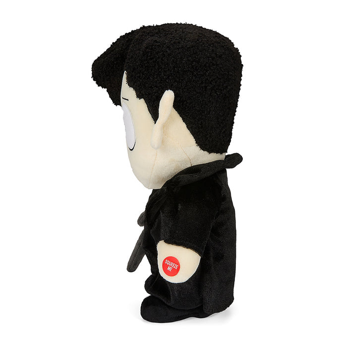 South Park Goth Kid Michael 13-inch plush toy with sound, featuring dark clothing and expressive cartoon face.