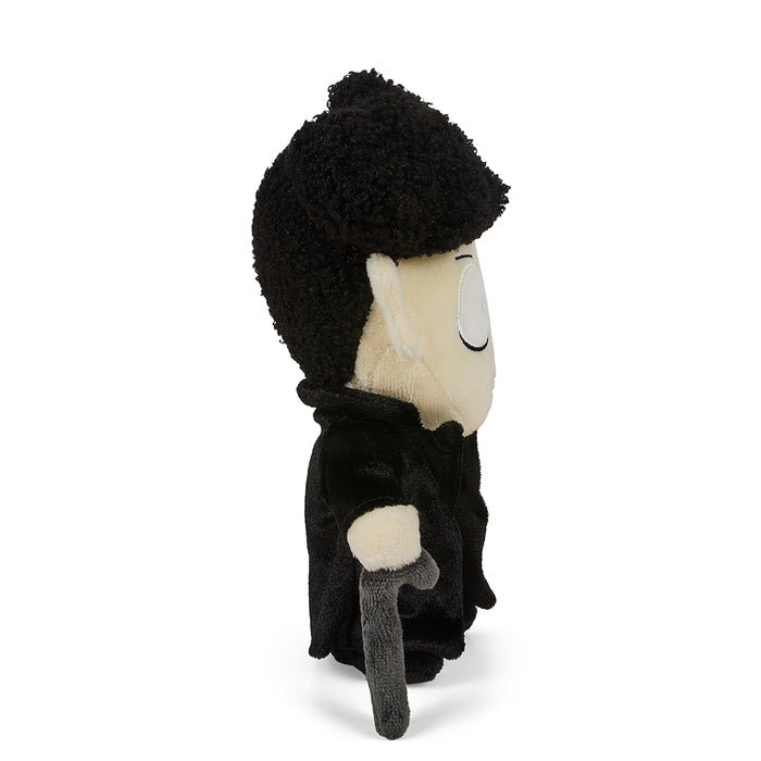 Set of four South Park Goth Kid Michael Phunny plush toys by Kidrobot, featuring detailed cartoon character designs.