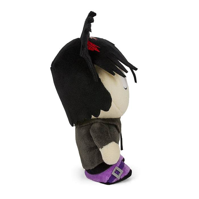 South Park Goth Kid Pete 8-inch Phunny plush by Kidrobot, featuring goth-style clothing and distinctive cartoon character design.