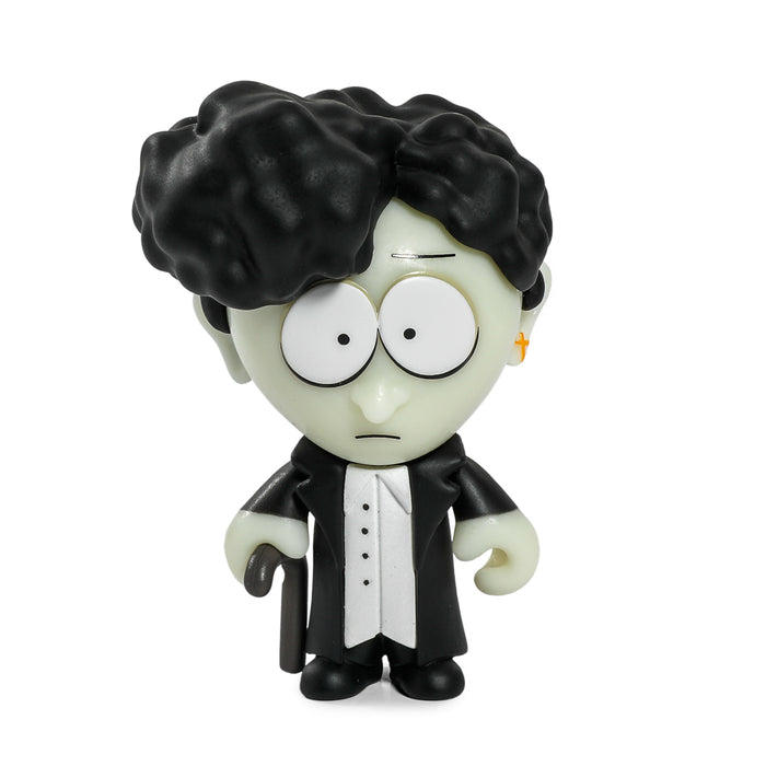 Set of five South Park Goth Kids vinyl mini figures featuring dark clothing and unique goth-style designs.