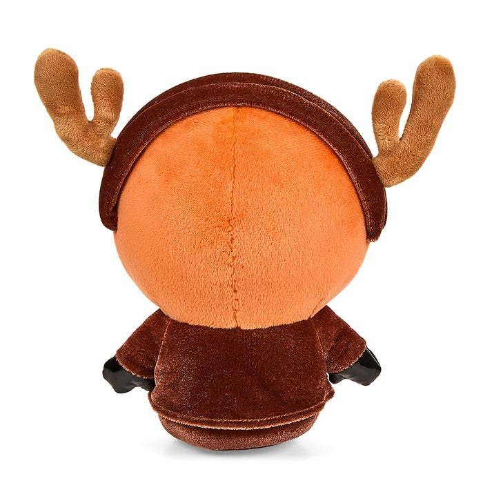South Park Reindeer Kenny 8-inch Phunny Plush by Kidrobot featuring Kenny as a reindeer character with soft plush fabric.