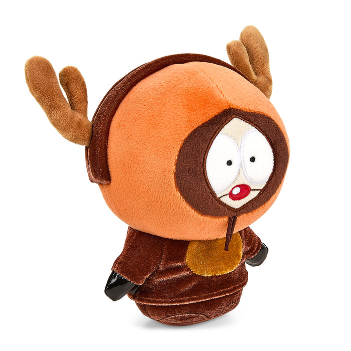 South Park Reindeer Kenny 8-inch Phunny Plush by Kidrobot, featuring Kenny dressed as a reindeer with soft details and vibrant colors.