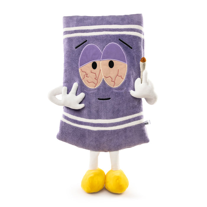 South Park Stoned Towelie plush towel by Kidrobot, 24 inches, featuring Towelie character with detailed plush fabric.