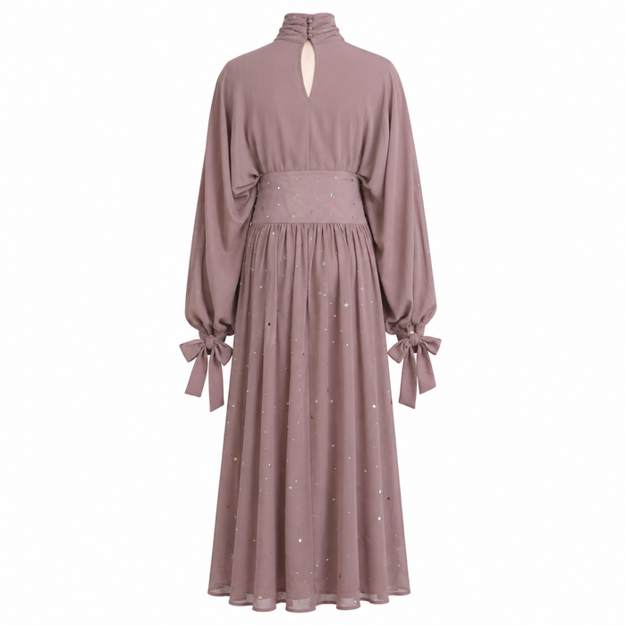 Sparkle High-Neck Maxi Dress - Radiance