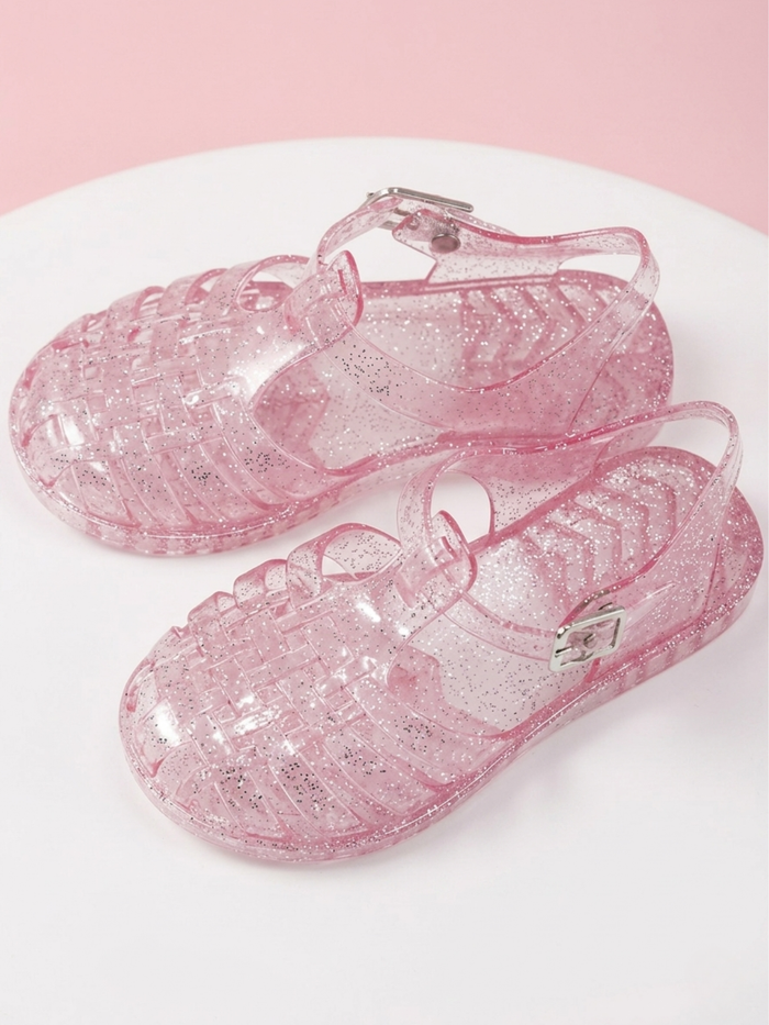 Sparkle Splash Glitter Jelly Buckle Sandal Mia Belle Girls