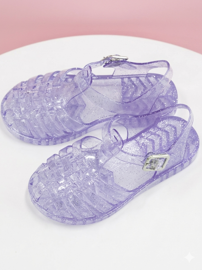 Sparkle Splash Glitter Jelly Buckle Sandal Mia Belle Girls