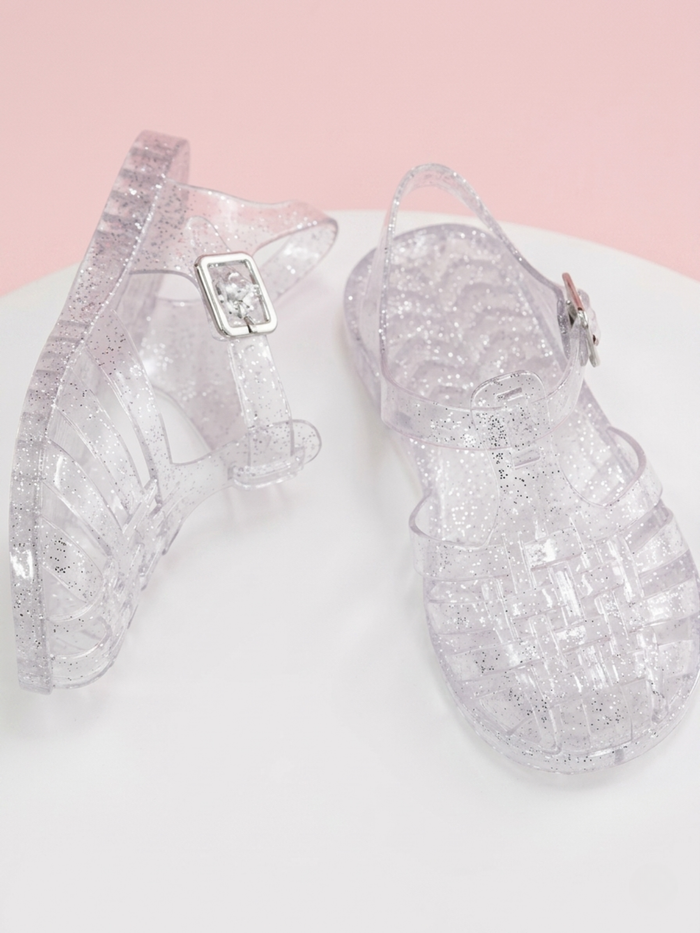 Sparkle Splash Glitter Jelly Buckle Sandal Mia Belle Girls