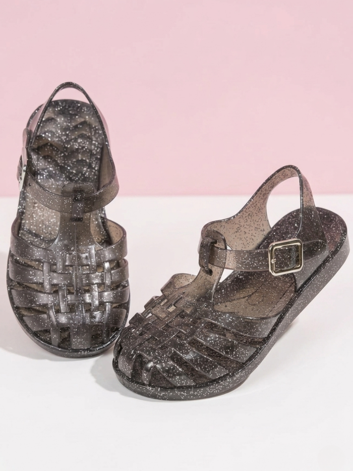 Sparkle Splash Glitter Jelly Buckle Sandal Mia Belle Girls