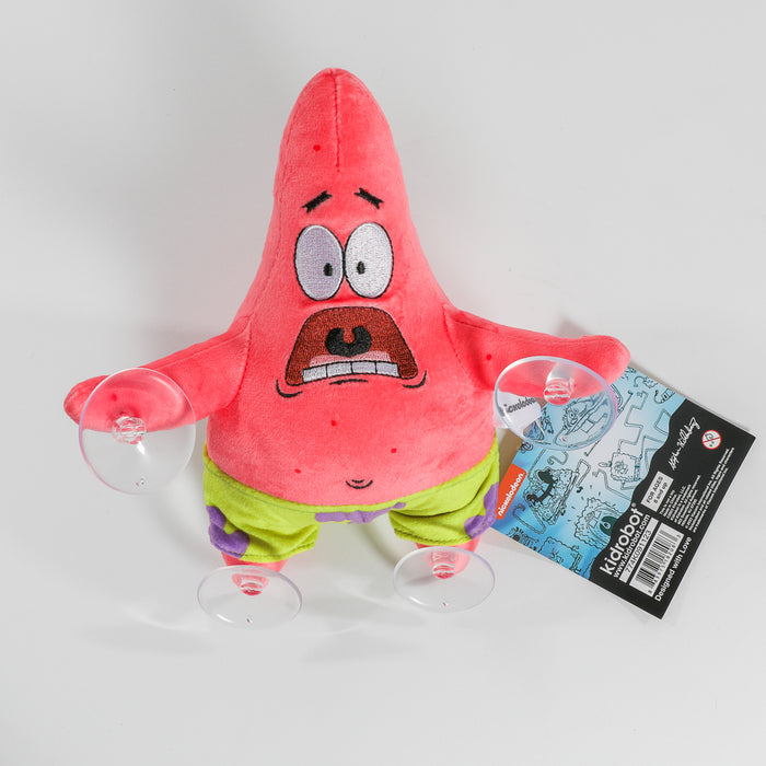 SpongeBob SquarePants 8-inch plush window clinger featuring a scared Patrick character from the animated series.