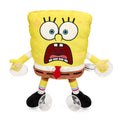 8-inch plush SpongeBob SquarePants window clinger with a scared expression, featuring suction cups for hanging.
