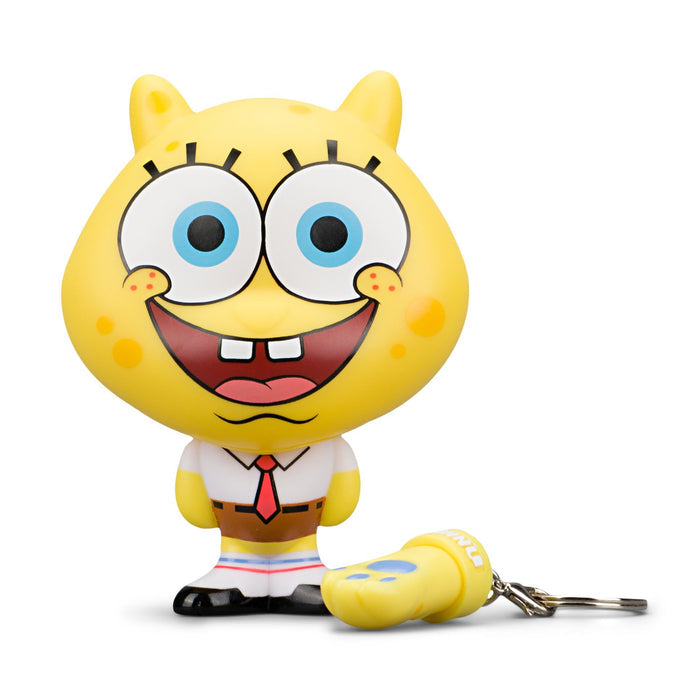 Kidrobot Spongebob Squarepants BHUNNY 4-inch vinyl figure, featuring Spongebob's iconic design in collectible vinyl art style.