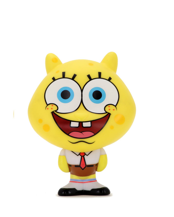 Kidrobot Spongebob Squarepants BHUNNY 4-inch vinyl figure, colorful collectible toy featuring Spongebob's character design.