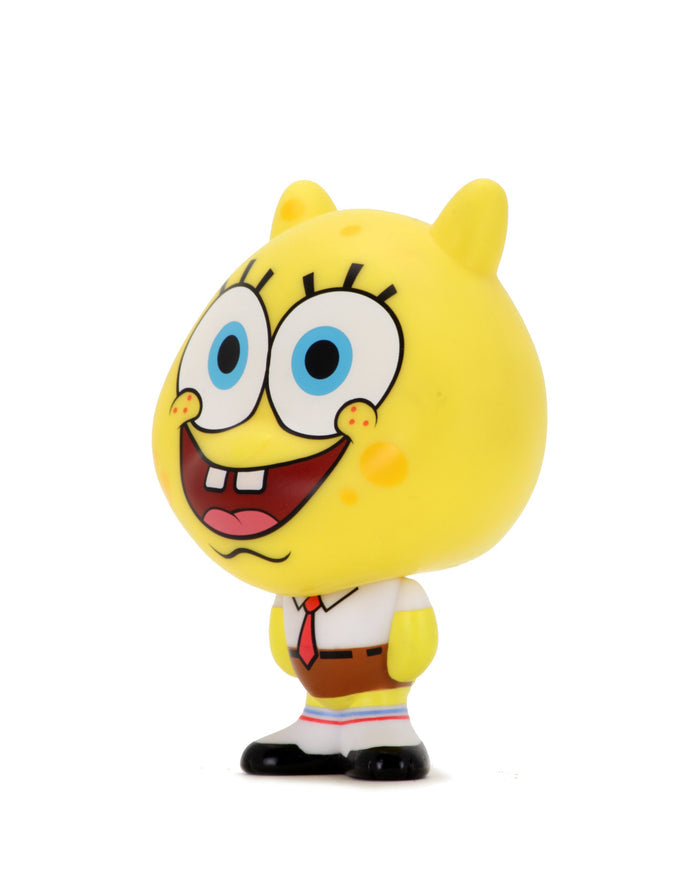 Kidrobot Spongebob Squarepants BHUNNY 4-inch vinyl figure, featuring Spongebob's character design in collectible toy style.