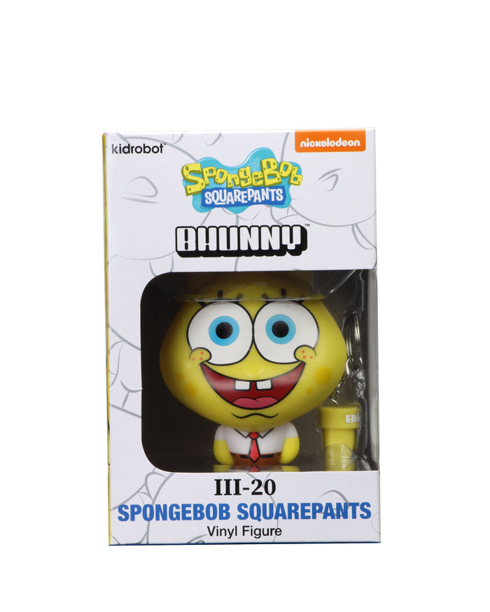 Kidrobot Spongebob Squarepants BHUNNY 4-inch vinyl figure, featuring a playful design inspired by the animated character.