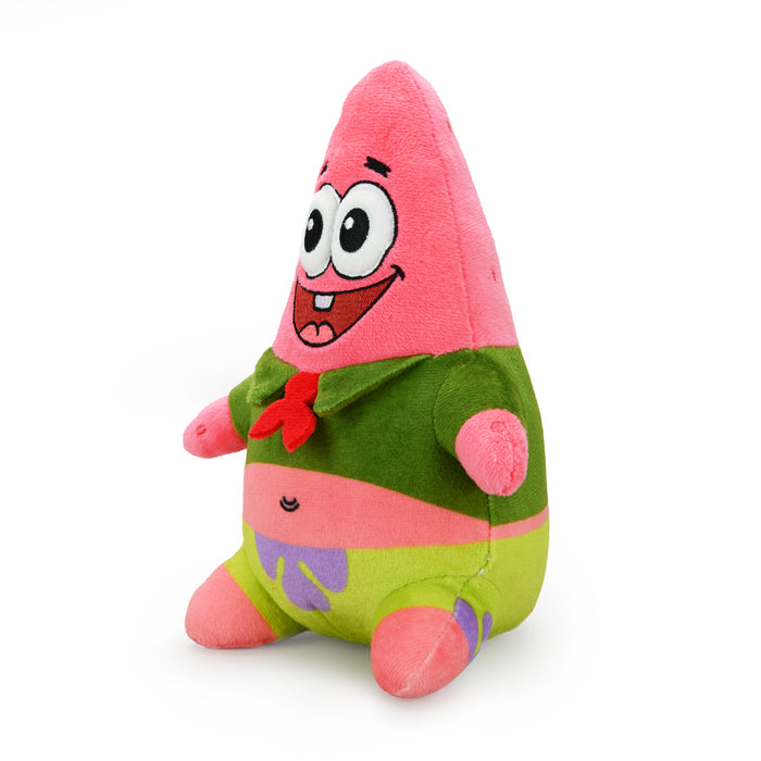 SpongeBob SquarePants Kamp Koral Patrick Phunny plush by Kidrobot showing a soft, cuddly pink plush of Patrick Star from Kamp Koral.