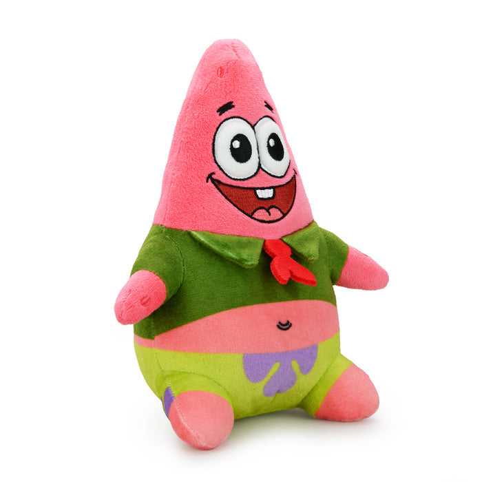 SpongeBob SquarePants Kamp Koral Patrick Phunny Plush by Kidrobot, soft stuffed toy featuring Patrick's character design from the cartoon.