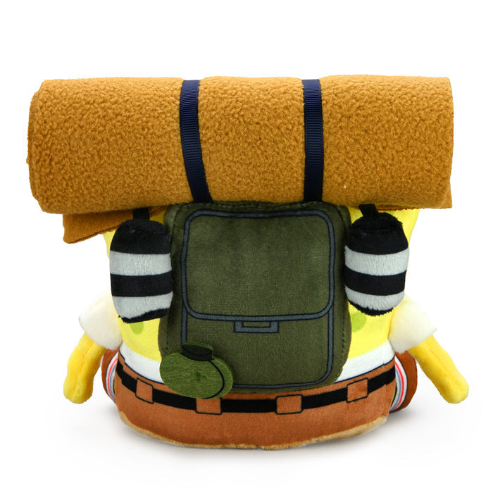 SpongeBob SquarePants Kamp Koral Phunny plush toy by Kidrobot showing SpongeBob's character with soft fabric and detailed features.