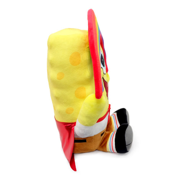SpongeBob SquarePants Rainbow 16-inch HugMe vibrating plush toy with vibrant rainbow colors and soft plush fabric.