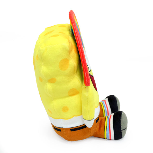 Colorful SpongeBob SquarePants Rainbow 8-inch Phunny Plush toy with soft fabric and detailed character features.