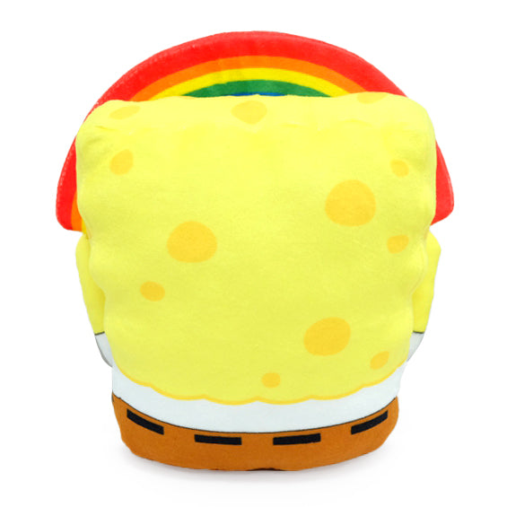Colorful SpongeBob SquarePants Rainbow 8-inch Phunny Plush, soft and cuddly toy featuring SpongeBob’s cheerful face and rainbow design.