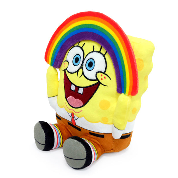 Colorful SpongeBob SquarePants Rainbow 8-inch Phunny plush toy featuring soft fabric and detailed character design.