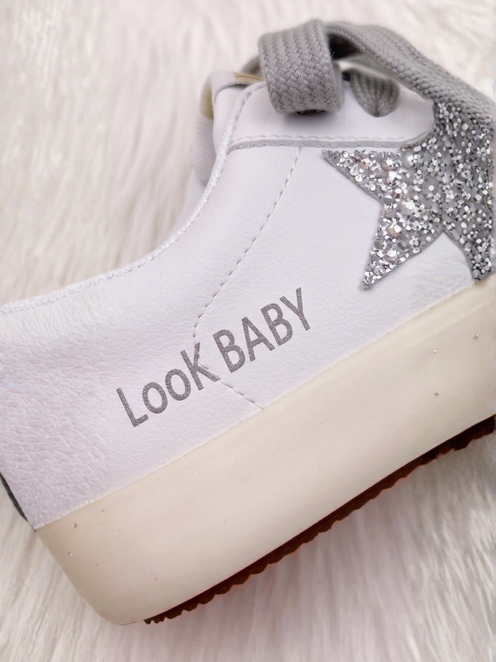 Starlight Sparkle Glitter Star Sneakers Mia Belle Girls