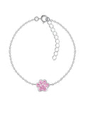 Sterling Silve Bracelet Pink Sparkling  Paw