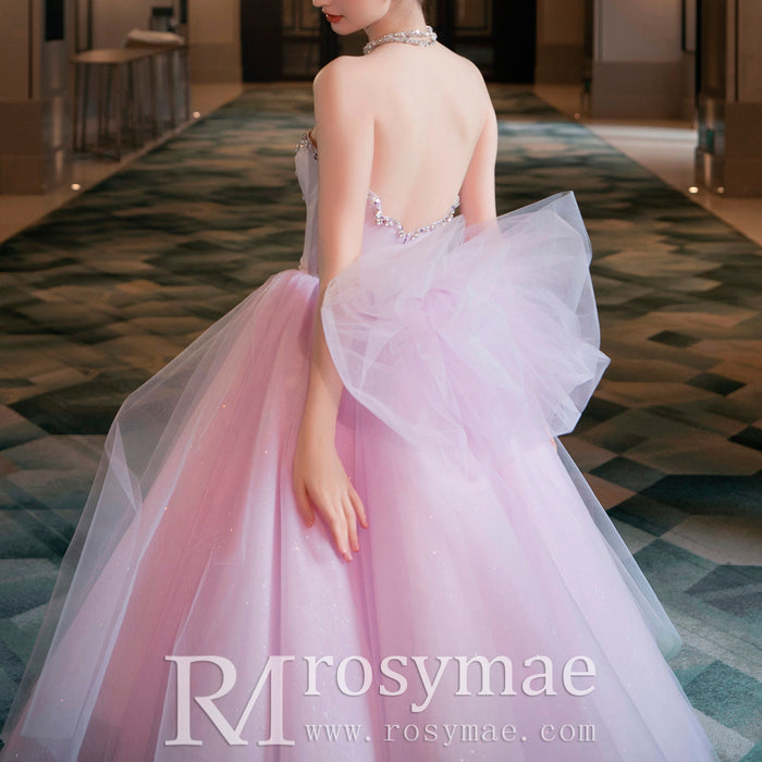 Strapless Pink Women's Cocktail & Party Dresses with Low Back - Rosymae