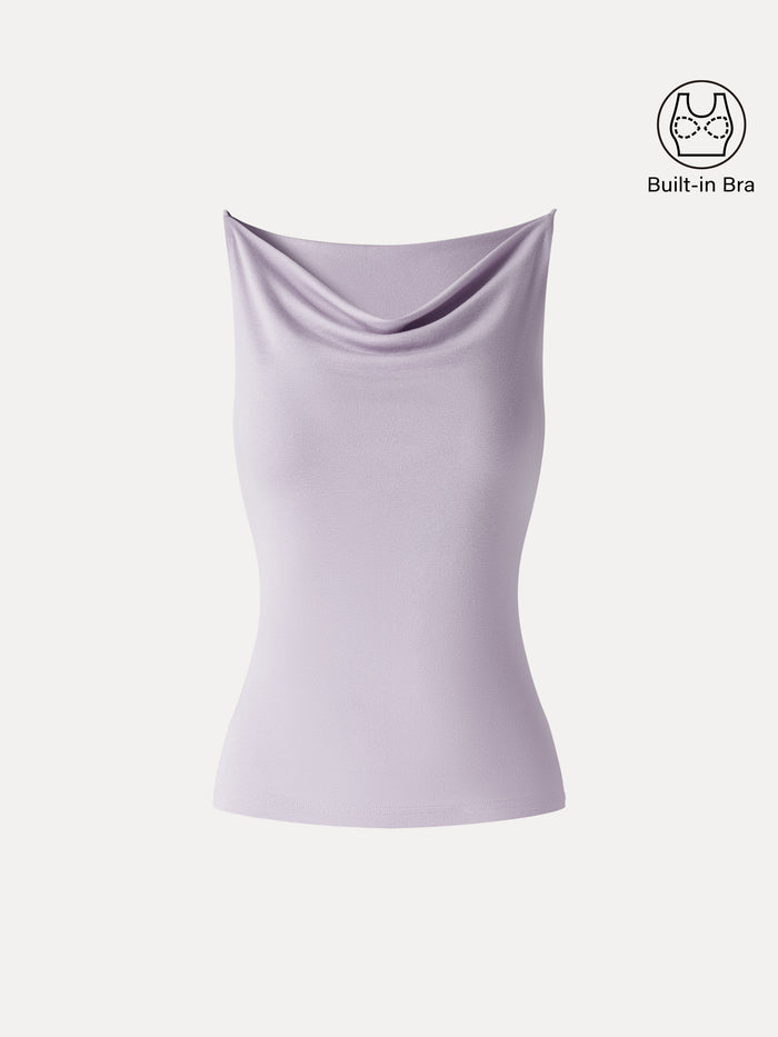 OGLmove Stretch Cowl Neck Bra Tank Lilac Mist XS