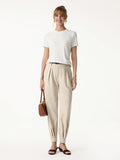 OGLmove Stretch Linen-Like Wrinkle-Resistant Pants Regular Heather Ivory