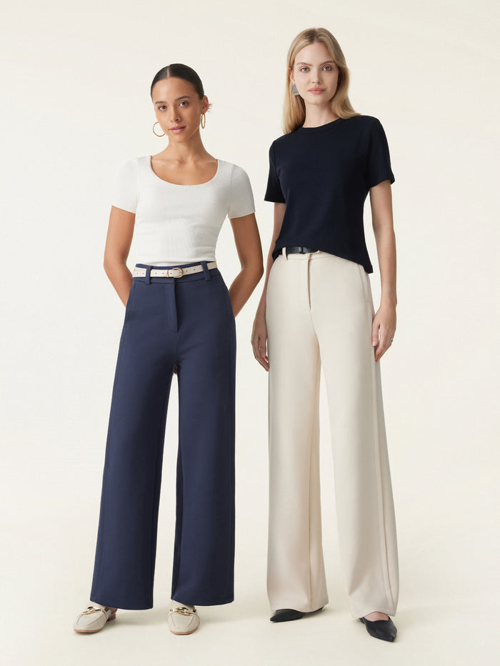 OGLmove Stretchy Mid Rise Wide Leg Trouser