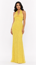 Sunlit Beaded Halter Gown - Radiance